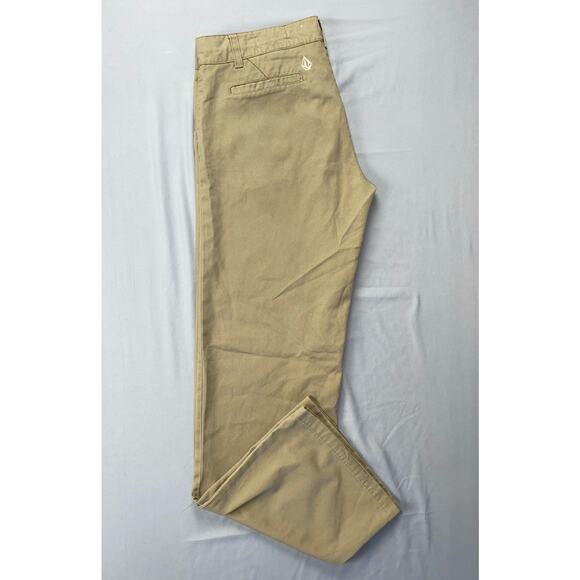 Volcom Stone Vintage Flap Pocket Frochickie Chino Skate Pants. Women's 11, EUC! - Picture 2 of 9